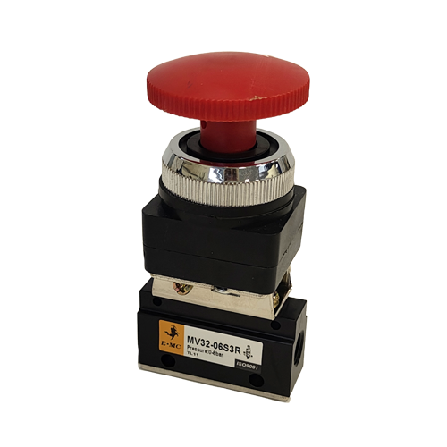 E.MC - Twist Lock Palm Switch Valve Function: 3/2, Port: 1/8" - Part number EM-MV32-06S3R