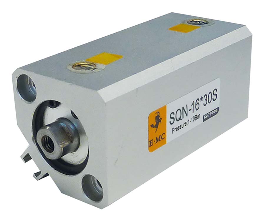E.MC - SQN Series Diamond Profile Cylinders - 25mm Bore Bore: 25mm, Stroke: 10mm - Part number EM-SQN25X10-S