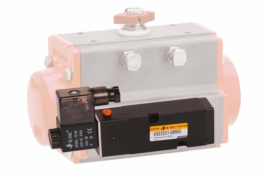 E.MC - RV Series 5/2, 5/3 Standard Namur Valve - Single Solenoid - Body Only Body: 3/8", Port: 1/4" - Part number EM-V523231-08MREX