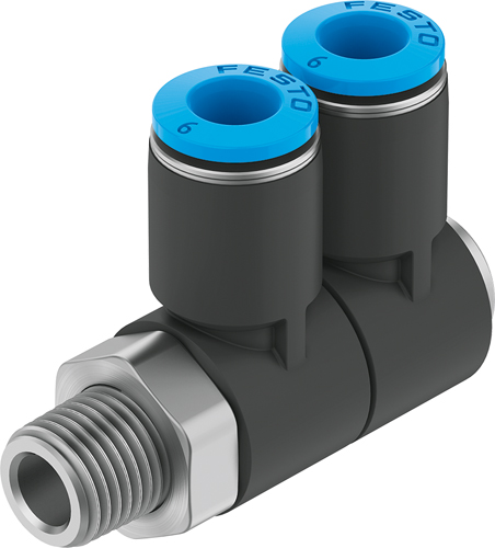 FESTO - QSLV2 - 360º Swivel Double Elbow (Sold in Qtys of 10) - Part number FES153211