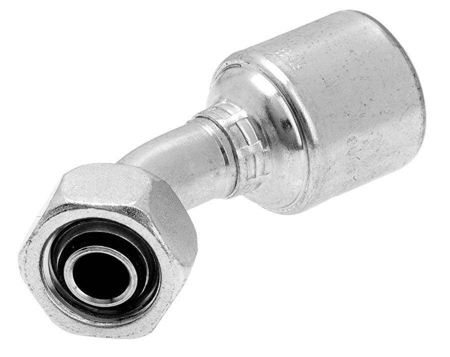 EXITFLEX - 45Â° Swept Elbow - BSPP Female Swivel with O-Ring Seal . - Part number G308G08FBS4