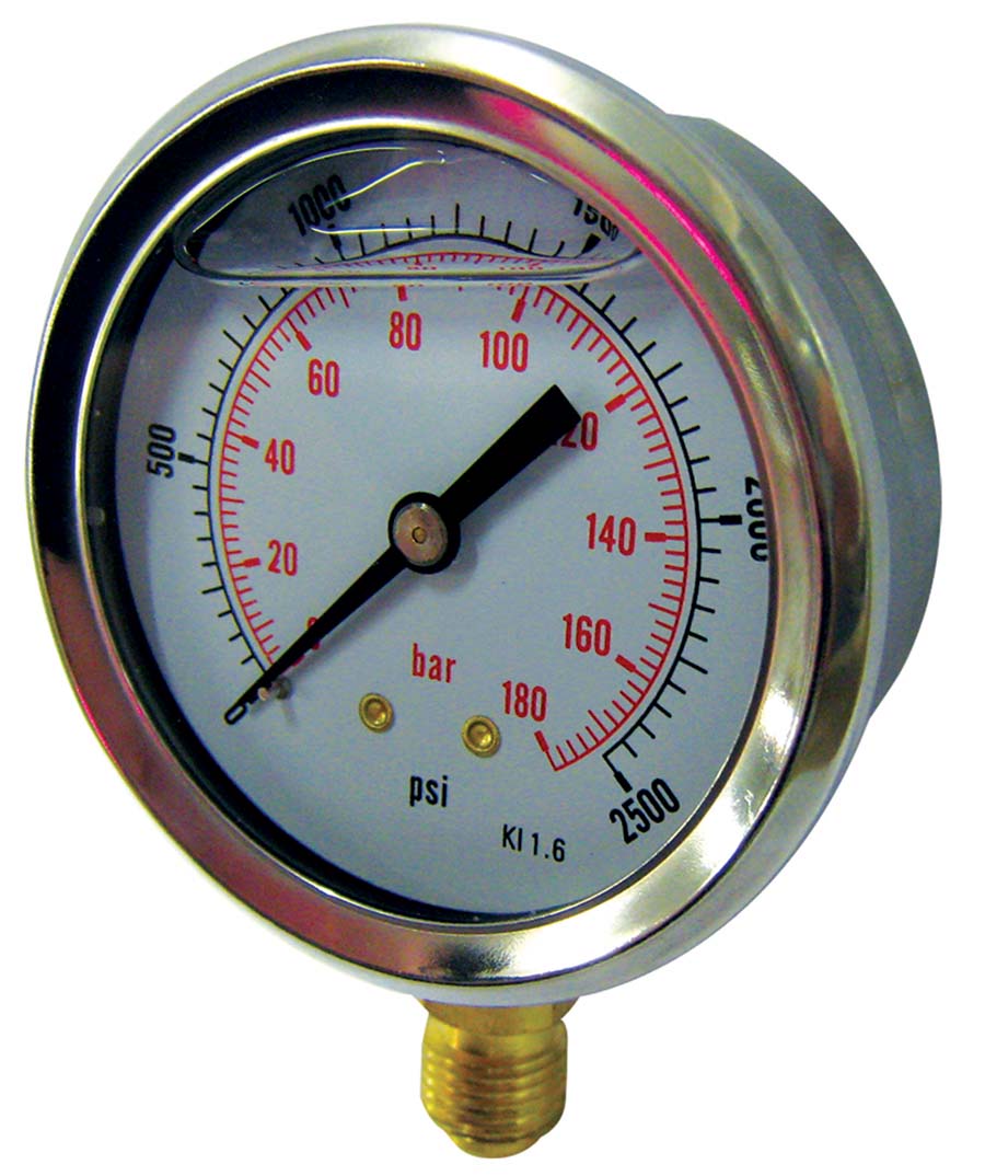 HYDROTECHNIK - Glycerine Filled Pressure Gauge - 63 mm Gauge Diameter . - Part number HTP9801-400