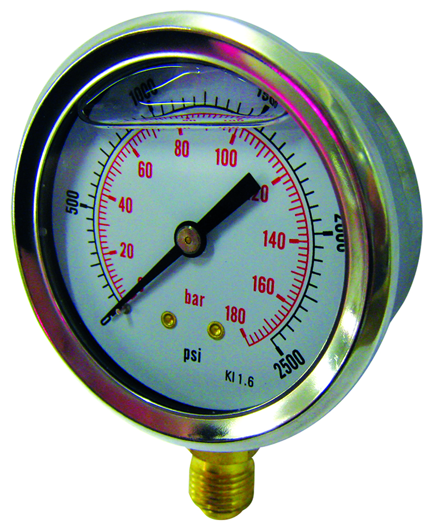 HYDROTECHNIK - Glycerine Filled Pressure Gauge - 100 mm Gauge Diameter . - Part number HTP9803-15
