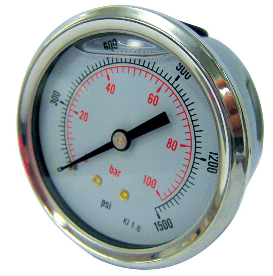HYDROTECHNIK - Glycerine Filled Pressure Gauge - 63 mm Gauge Diameter . - Part number HTP9807-160