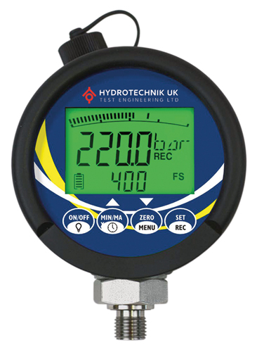 HYDROTECHNIK - Digital Pressure Gauge – 80 mm gauge diameter Datalogging Digital Pressure Gauges - Part number HTPHTE2L-1000