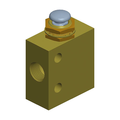 HUMPHREY - Push Button 3 Way Spring Return NPT Push Button Valve - Part number HU-31P
