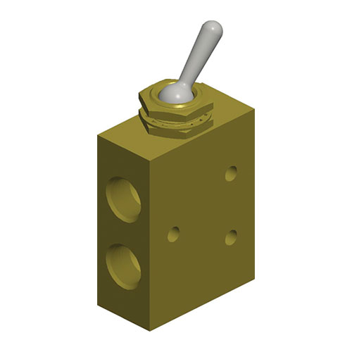 HUMPHREY - Toggle 4 Way Detented NPT TAC Miniature Push Button Valve - Part number HU-41V
