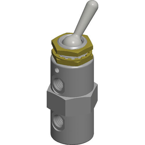 HUMPHREY - Toggle 4 Way Detented UNF Push Button Valve - Part number HU-4V