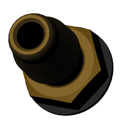 HUMPHREY - Straight Fitting – Bag of 10 – Brass – 1/4" Brass Barb - Part number HU-BF1BAGOF10