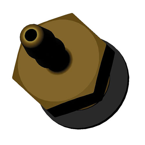HUMPHREY - Straight Fitting – Bag of 10 – Brass – 1/8" Brass Barb - Part number HU-BFBAGOF10