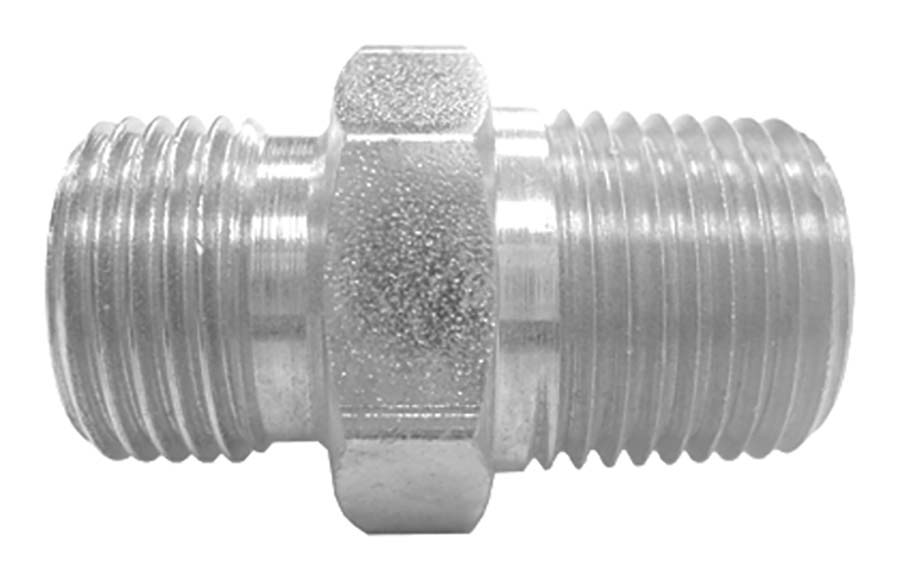 BURNETT & HILLMAN - Straight Adaptor - BSPP Male 60° Cone / BSPT Male . - Part number H 1BT/08