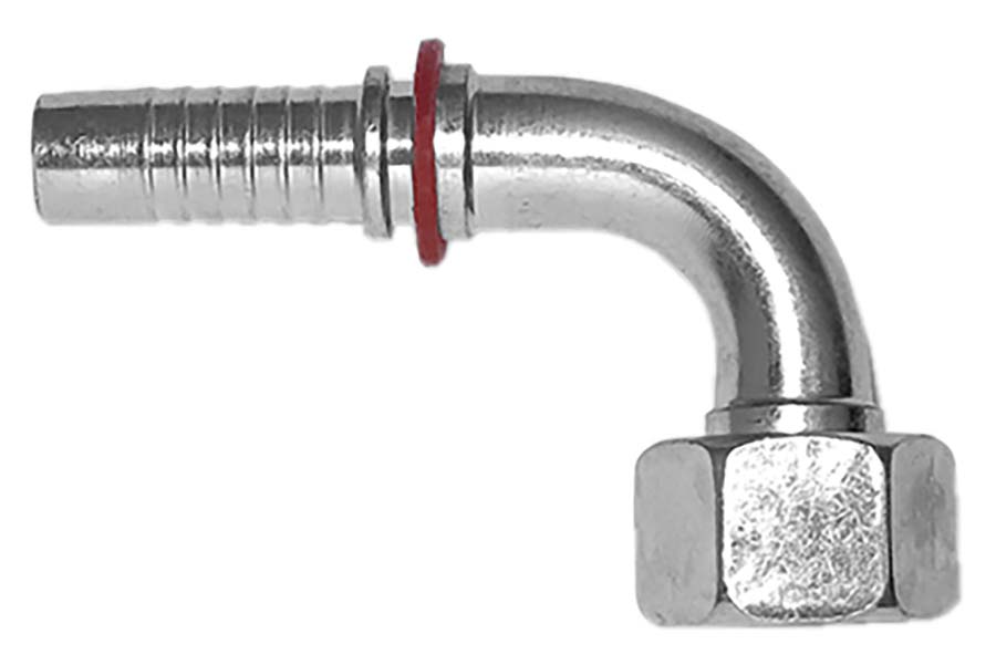 INTERPUMP - 90° Swept Elbow 24° Cone - Metric Female - Part number IP-0184-06-20