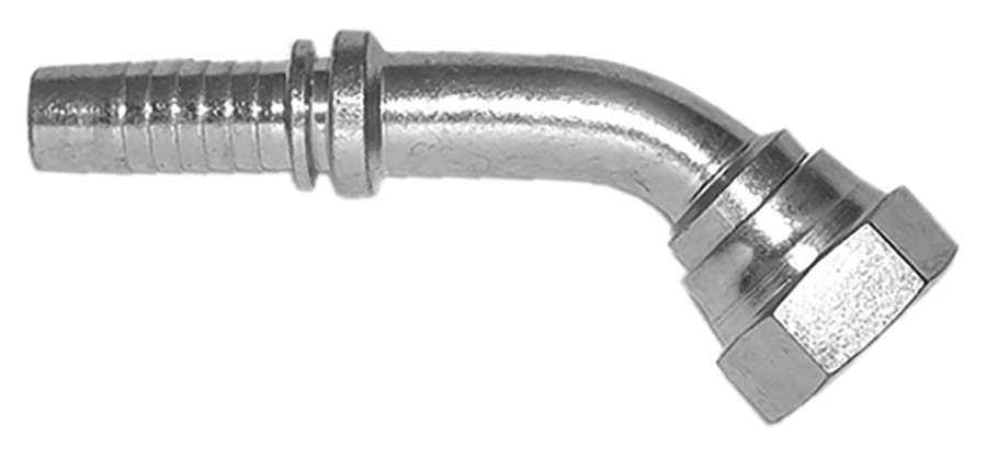 INTERPUMP - 45° Swept - BSPP Female 60° Cone - Part number IP-0251-04-04