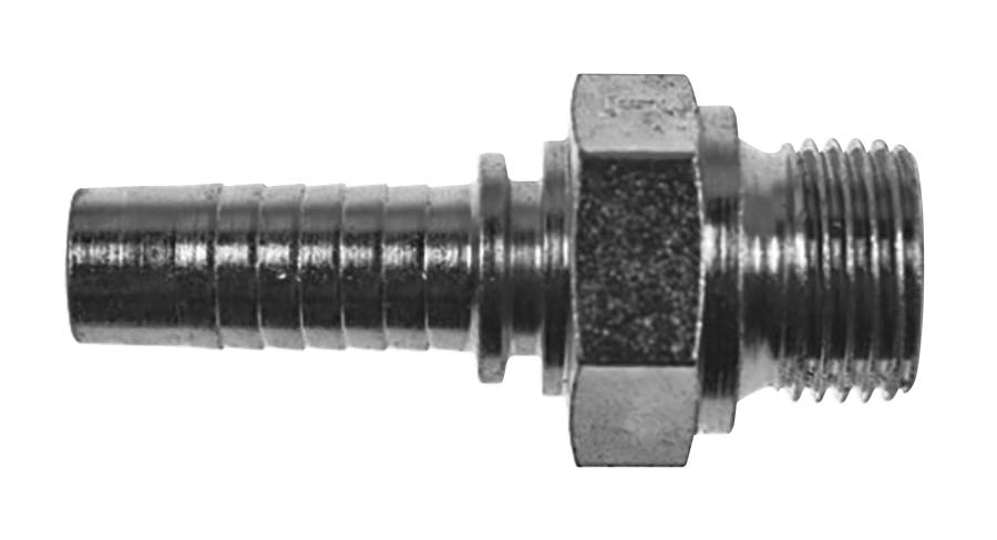 INTERPUMP - Straight 60° Cone - BSPP Male Hose ID: 1/4", Thread: 1/4: BSPP - Part number IP-0350-04-04