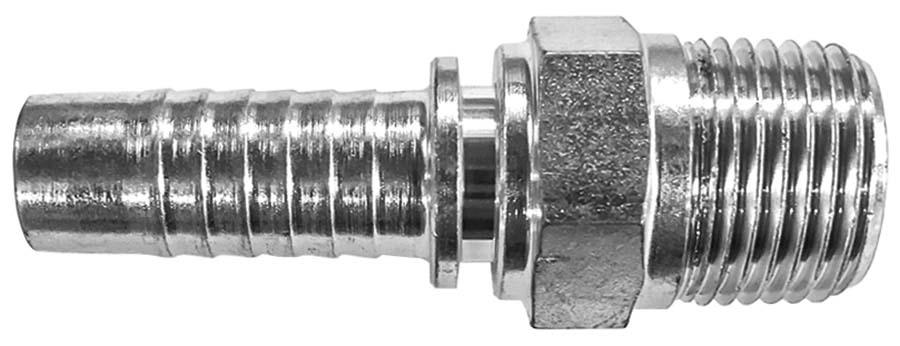 INTERPUMP - Straight Hosetail - BSPT Male - Part number IP-0360-06-08