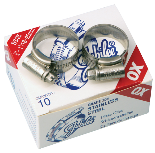 JUBILEE - 304 Grade Stainless Steel Clips - Part number J 7.5SS