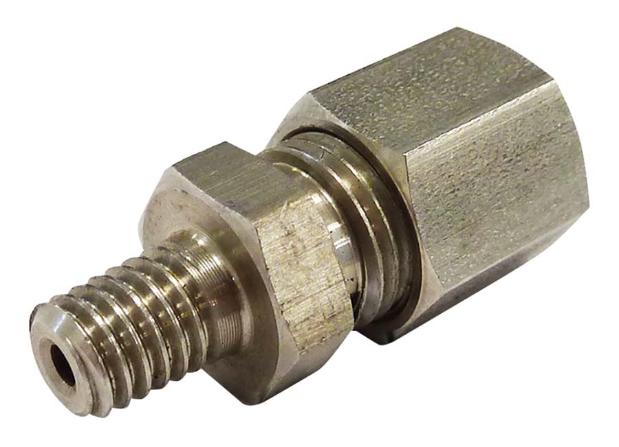 LL Straight Male Stud - 316 Stainless Steel Thread: 1/8" BSPT - Tube OD 6 mm" - Part number LU-1250S/S