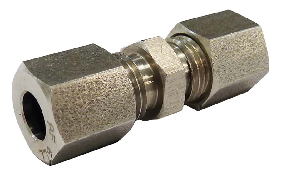 LL Compression Connector - Zinc Nickel Coated Tube OD: 4 mm - Tube OD: 4 mm - Part number LU-1260