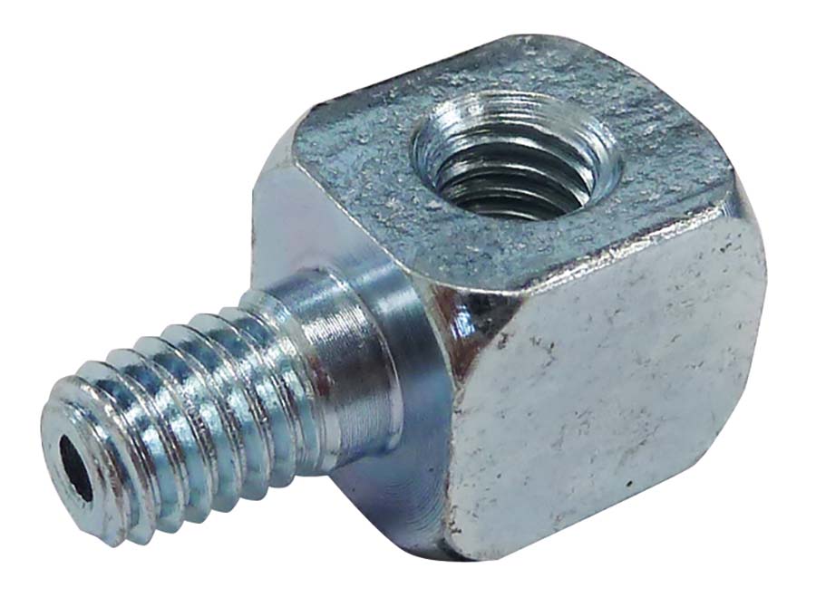 90° Elbow Adaptor - Zinc Nickel Coated Male Thread: M8 x 1 - Female Thread: M8 x 1 - Part number LU-1620