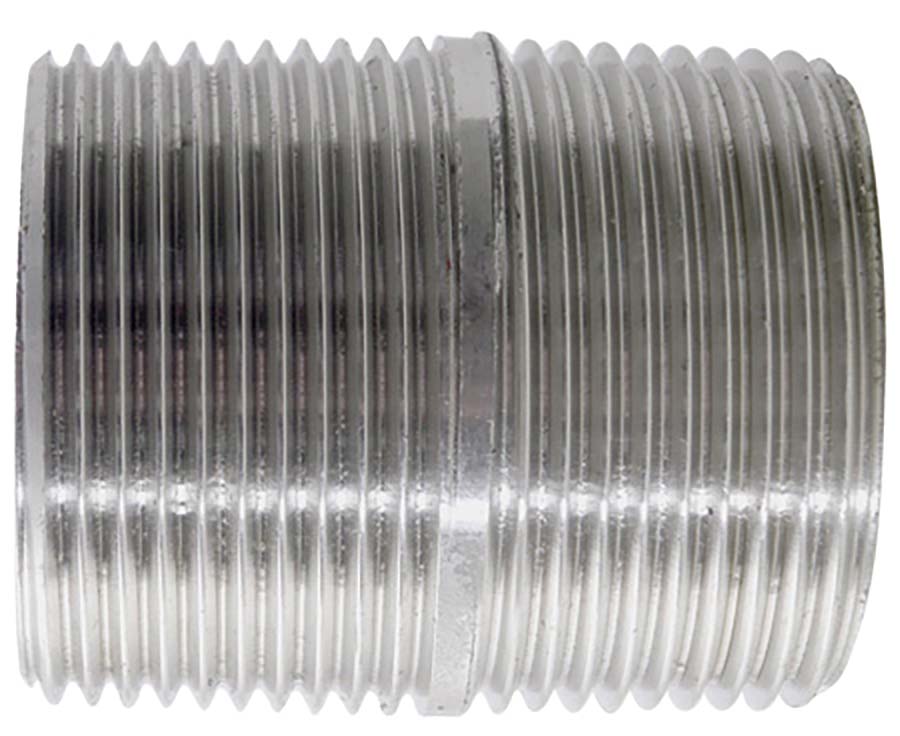 Close Taper Nipple - BSPT Male Male: 3/8" BSPT - Length: 23 mm" - Part number SJ-CTN06