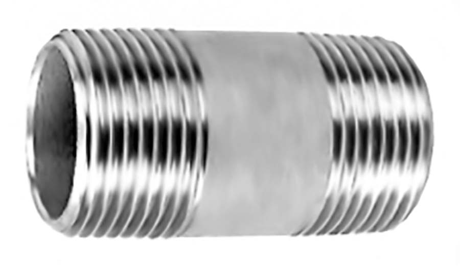 Barrel Nipple - BSPT Male Male: 1/4" BSPT" - Part number SJ-F22-04