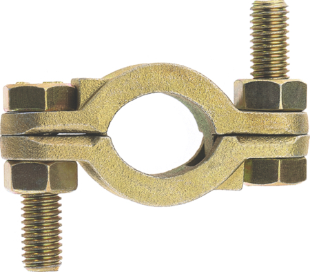 TWO PART HOSE CLAMPS - WITH OVERLAPPING CAST-IRON SADDLES Hose ID: 1/2" / 13 mm - Hose OD: 17 - 22 mm" - Part number S 22