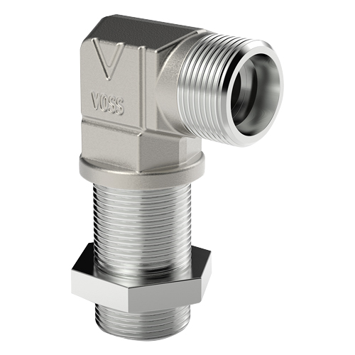 VOSS - Equal Bulkhead Elbow Hydraulic Compression Fittings - Part number V24-BHELN-S10