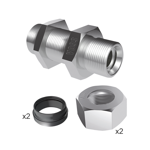 VOSS - Equal Bulkhead - Part number V24-BHSLNC-S8