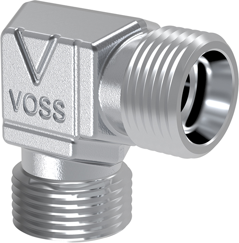 VOSS - Stud Elbow Metric Male Hydraulic Compression Fittings - Part number V24-SDE-LL6-M10T-P