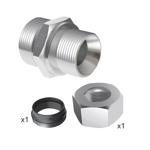 VOSS - Stud Coupling Complete BSPP Male 60° Cone - Part number V24-SDSC-S10-G38A
