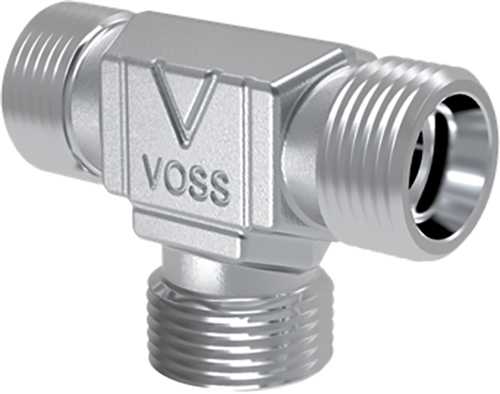 VOSS - Equal Tee Hydraulic Compression Fittings - Part number V24-T-LL4