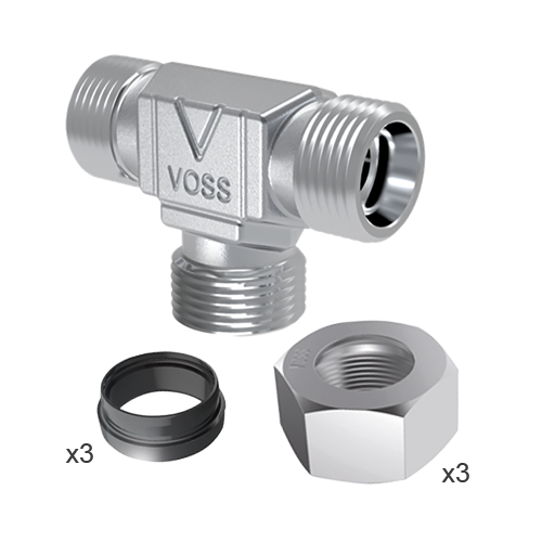 VOSS - Equal Tee - Part number V24-TC-S10-P