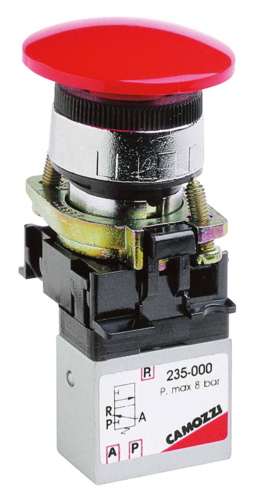 CAMOZZI - 3/2 Palm Switch - Spring Return . - Part number Z235-975