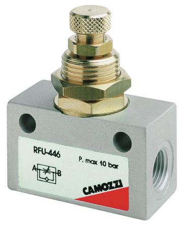 CAMOZZI - Bidirectional Flow Control Valve . - Part number ZRFO-344