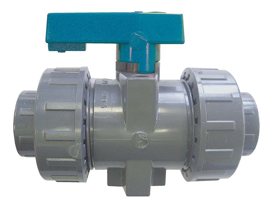PARKAIR - Industrial Double Union for Solvent Welding–ABS–FPM Seals - Part number aABVI33-38