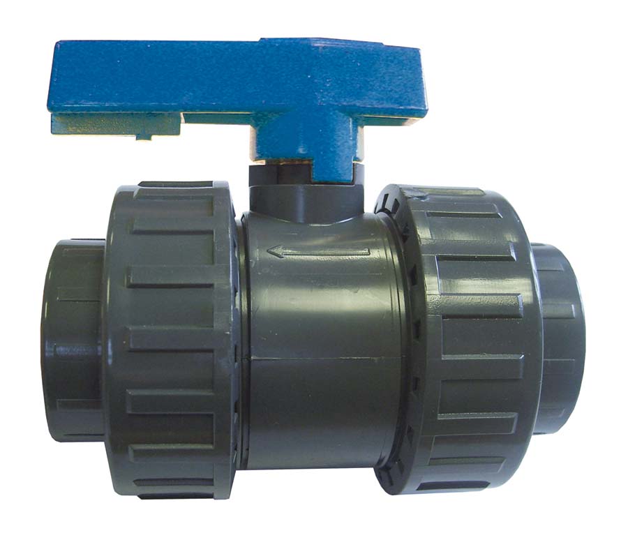 PARKAIR - Double Union for Solvent Welding–uPVC–EDPM Seals - Part number aPBVD13-12