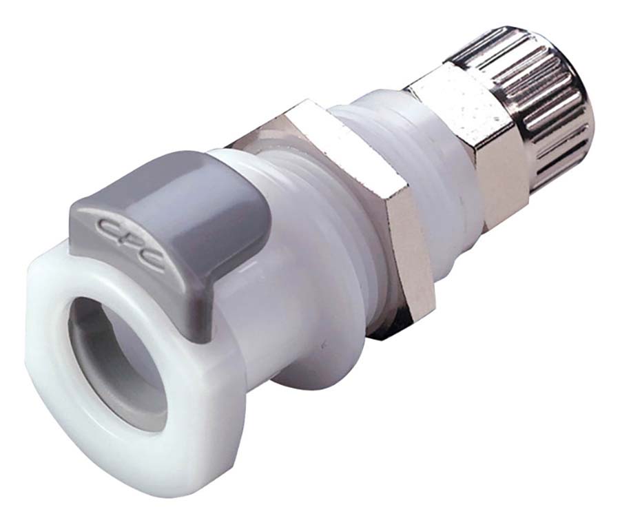 CPC - Panel Mount – Valved Ferruless Polytube Fitting, PTF . - Part number cAPCD120M8