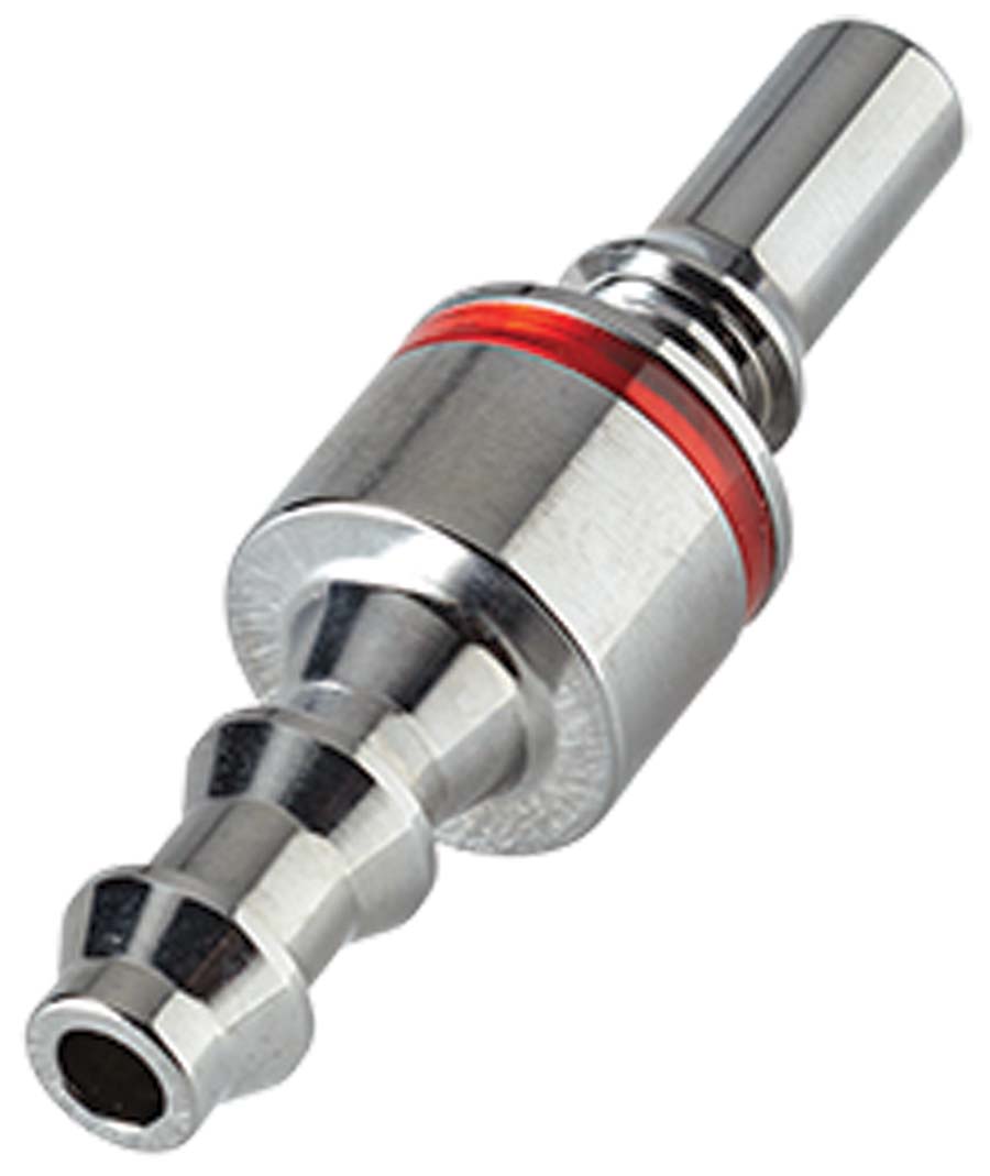 CPC - In-Line Hose Barb - Valved Coupling Insert Red . - Part number cLQ2D2204LRED