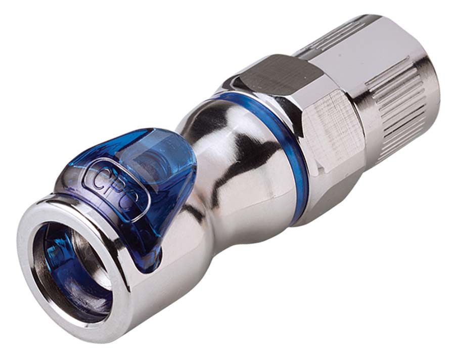 CPC - In-Line – Valved Ferruless Polytube Fitting, PTF . - Part number cLQ4D13006BLU