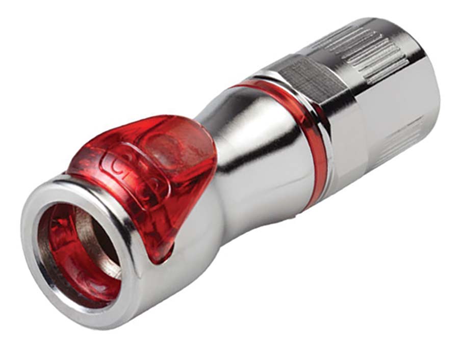 CPC - In-Line – Valved Ferruless Polytube Fitting, PTF . - Part number cLQ4D13006RED