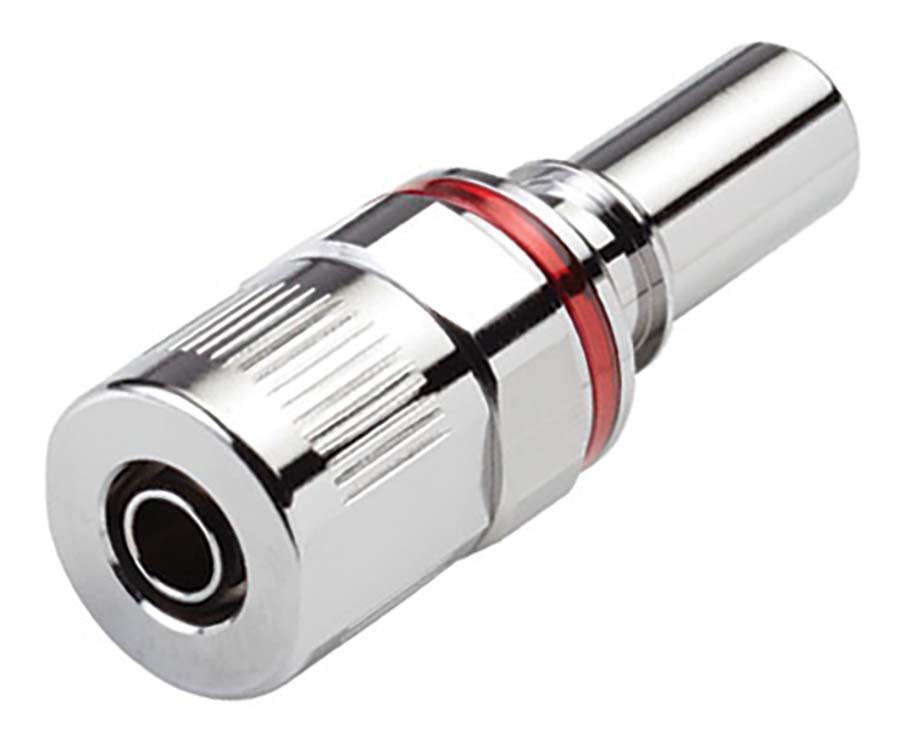 CPC - In-Line – Valved Ferruless Polytube Fitting . - Part number cLQ4D20006RED
