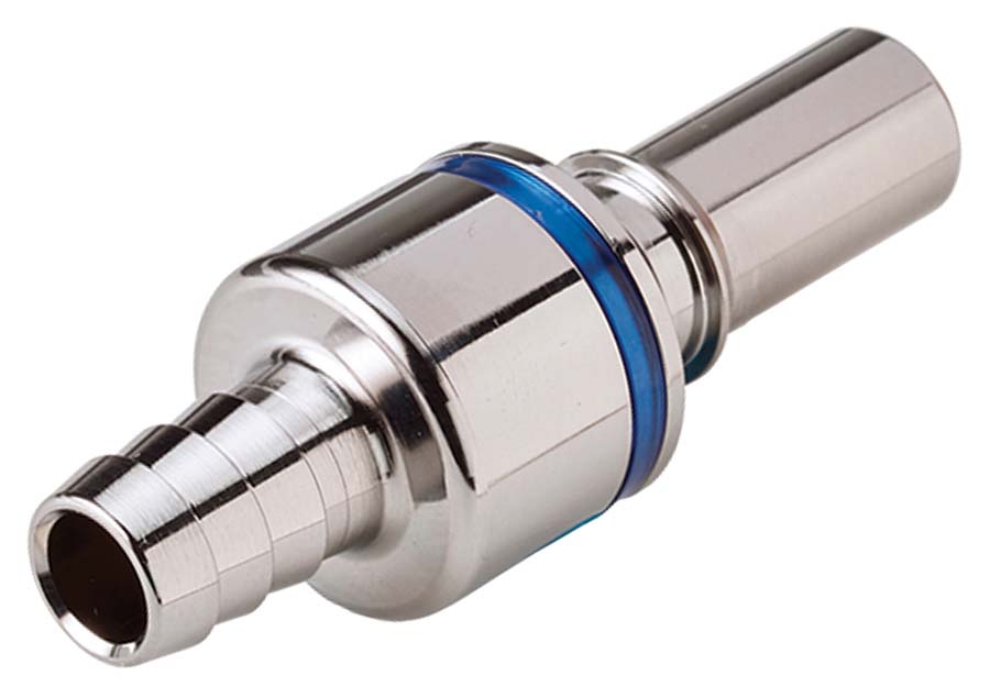 CPC - In-Line – Valved Hose Barb . - Part number cLQ4D22004BLU