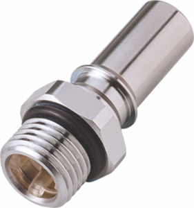 CPC - In-Line – Valved Male Thread SAE THREAD SIZE: 3/8" SAE-6 - Part number cLQ4D46006RED