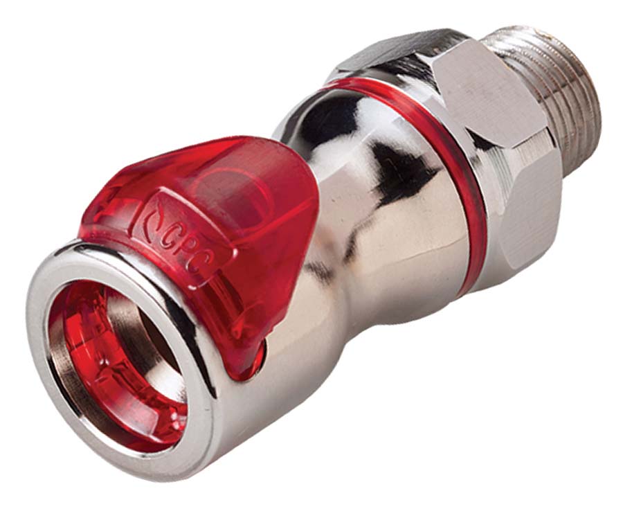 CPC - Pipe Thread – Valved 3/8" NPT - Part number cLQ6D10006RED