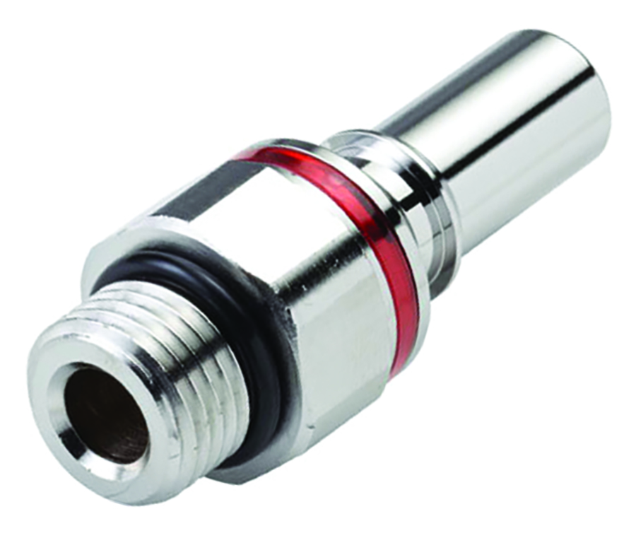 CPC - In-Line – Valved Male Thread 1/2" SAE-8 - Part number cLQ6D46008RED