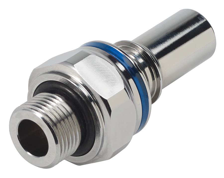 CPC - In-Line – Valved Male Thread 3/8" BSPP - Part number cLQ6D47006BLU