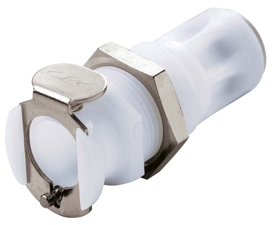 CPC - Panel Mount - Valved Ferruless Polytube Fitting, PTF . - Part number cPLCD120-06