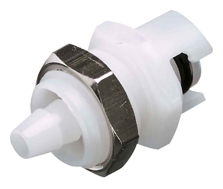 CPC - Panel Mount – Unvalved – Acetal – Hose Barb . - Part number cSMMPM-02