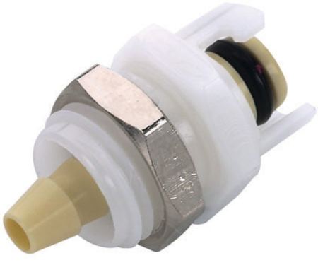 CPC - Panel Mount – Unvalved – Polypropylene – Hose Barb . - Part number cSMMPM-0112