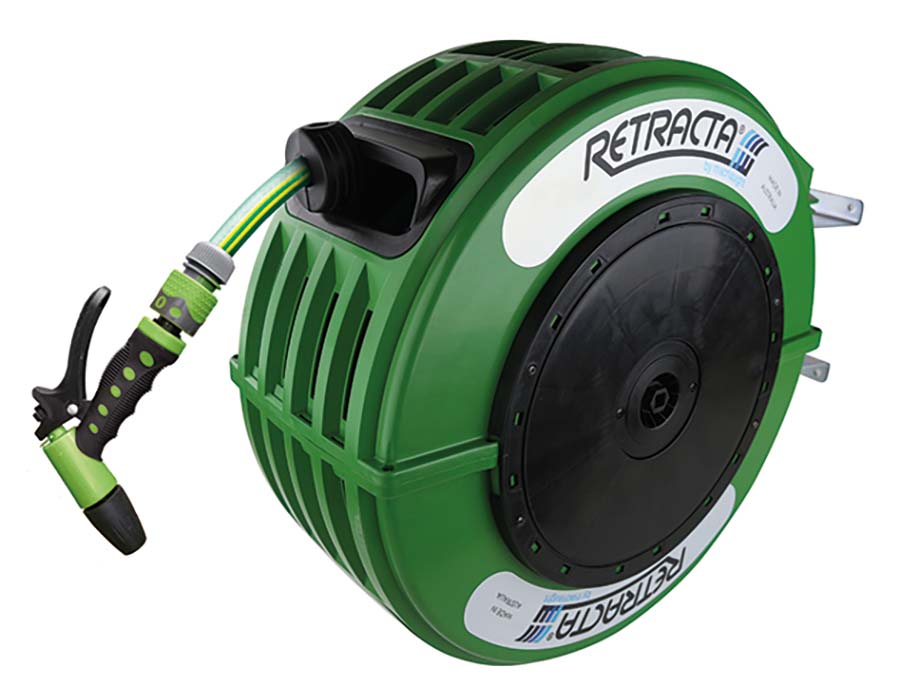 REDASHE - Green Reel Complete With Hose And Spray Gun - Part number hDR418G